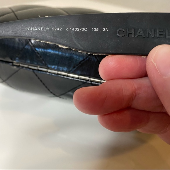 Chanel Black & White Tweed Sunglasses - Picture 4 of 12